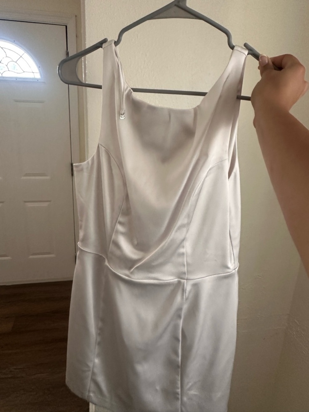 Abercrombie & Fitch Ivory Satin Slip Dress